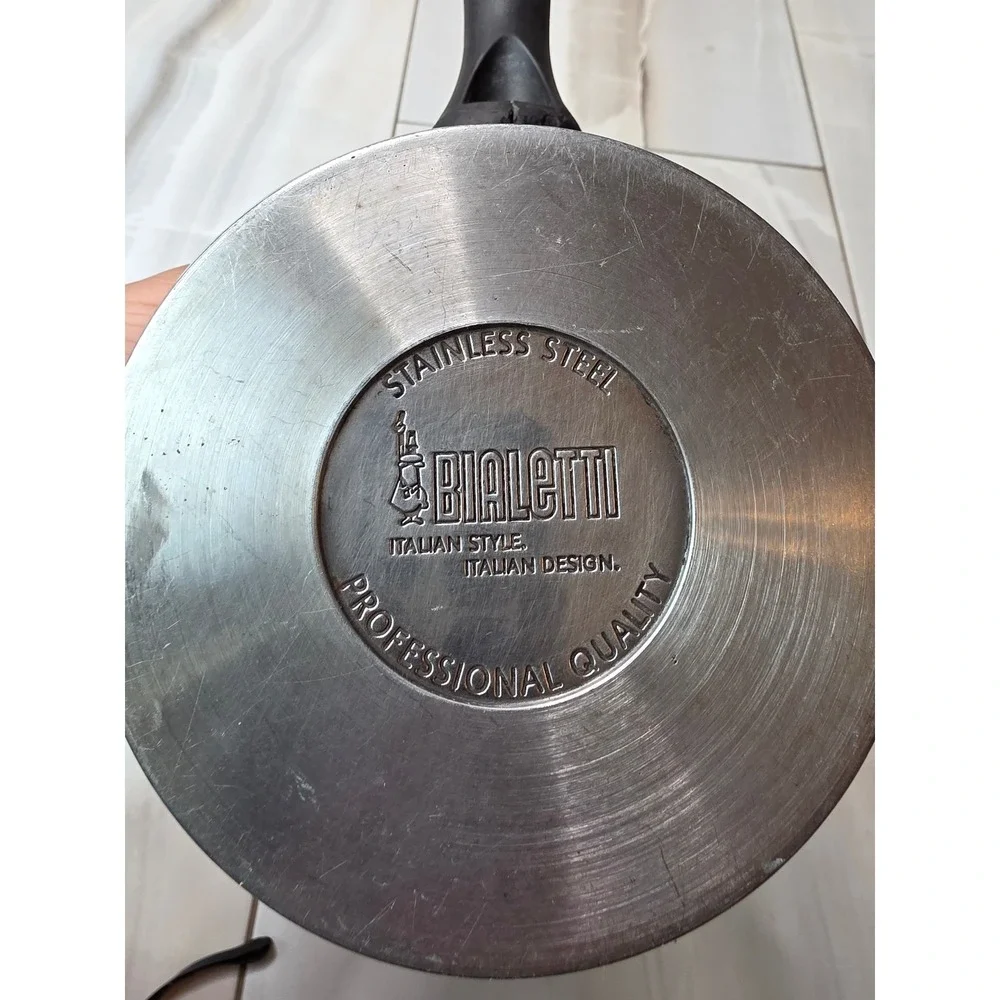 Bialetti Stainless Steel Saucepan 5.5 Inch Italian Design Professional A2‎